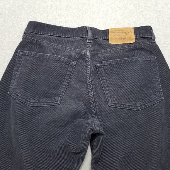 Vintage Abercrombie‎ & Fitch Pants Womens 8 Blue Pockets Flared Velvet 30x30 - Picture 13 of 14